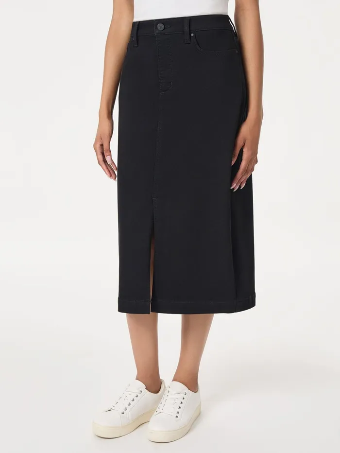 Midi Denim Front Slit Skirt Onyx Wash Women Jones New York Pants and Skirts Midi Denim Front Slit Skirt Onyx Wash Women Jones New York Pants and Skirts