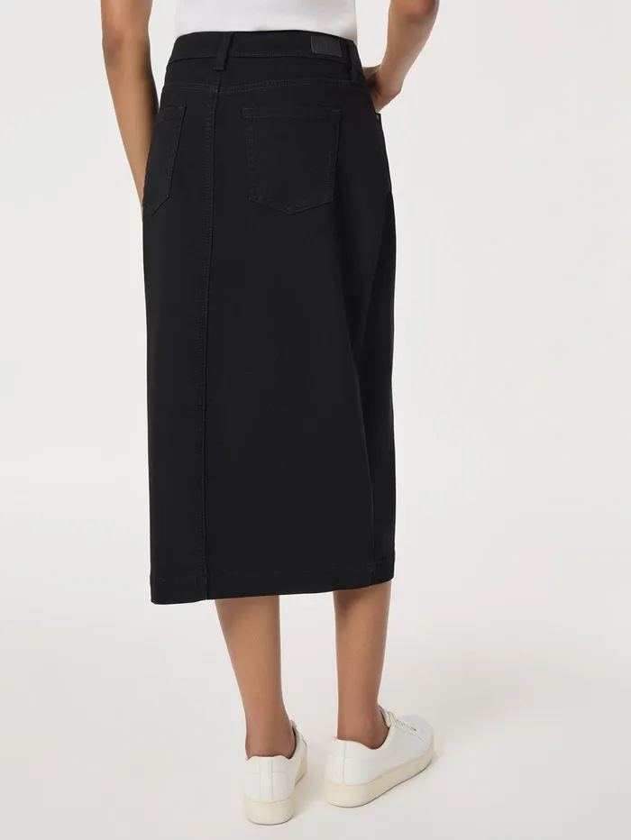 Midi Denim Front Slit Skirt Onyx Wash Women Jones New York Pants and Skirts Midi Denim Front Slit Skirt Onyx Wash Women Jones New York Pants and Skirts