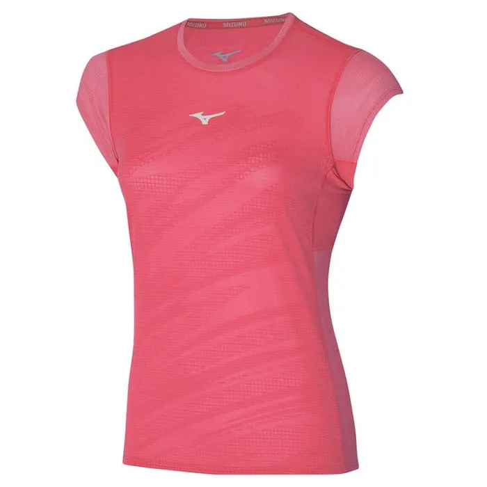Mizuno Aero Tee Sunkissed Coral Women Tops