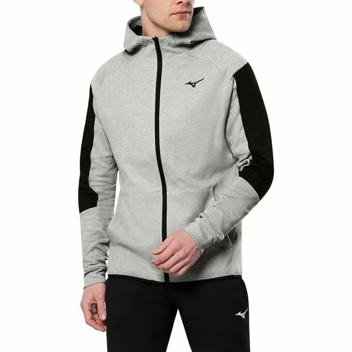 Mizuno Athletics RB Sweat Jacket Gray Heather Men Athleticwear Mizuno Athletics RB Sweat Jacket Gray Heather Men Athleticwear