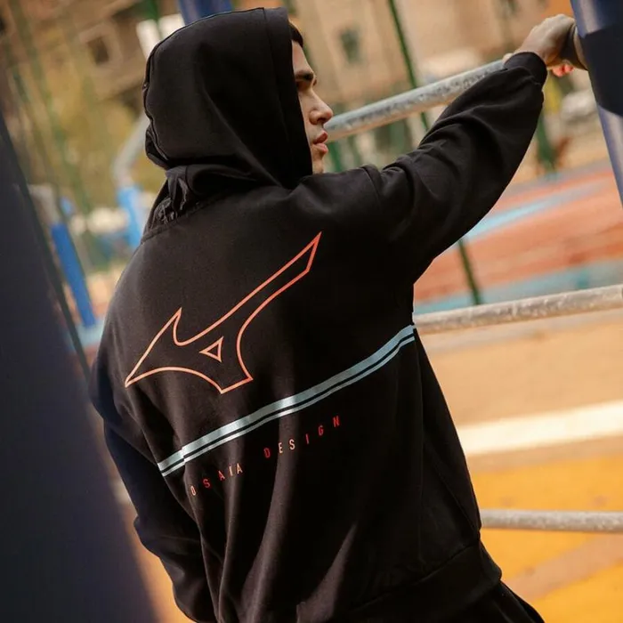 Mizuno Athletics Sweat Jacket Blackwhite Men Athleticwear Mizuno Athletics Sweat Jacket Blackwhite Men Athleticwear
