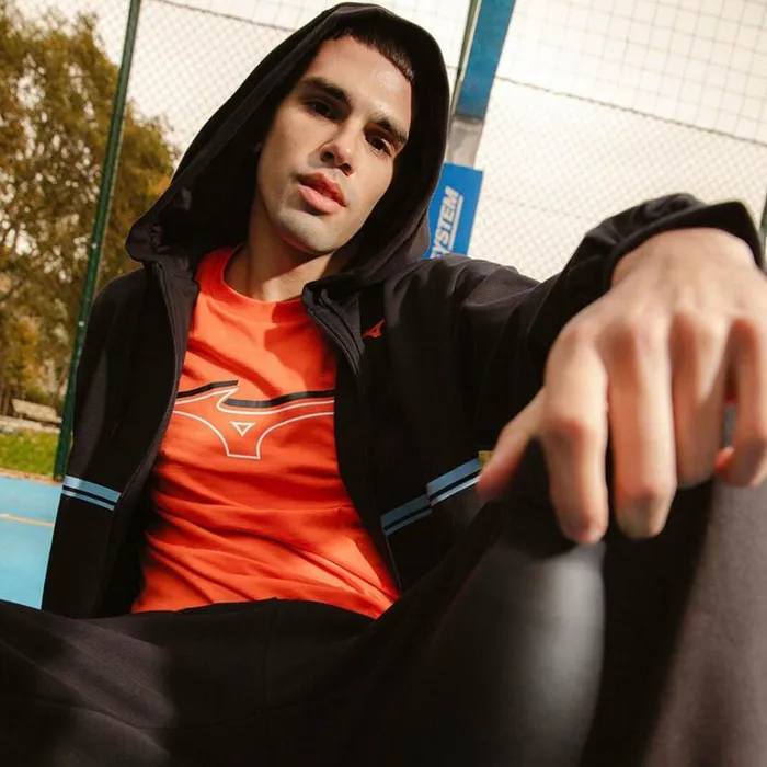 Mizuno Athletics Sweat Jacket Blackwhite Men Athleticwear Mizuno Athletics Sweat Jacket Blackwhite Men Athleticwear