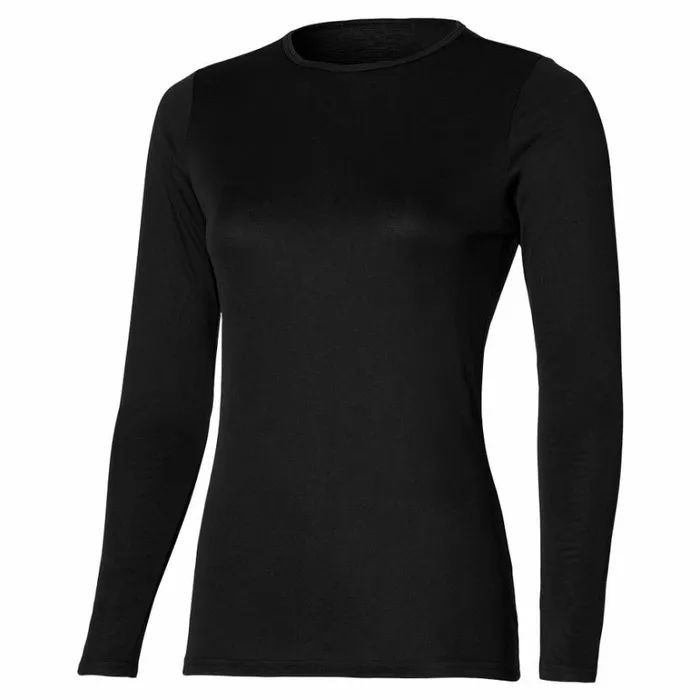 Mizuno BT Under RoundNeckLS Black Women Tops