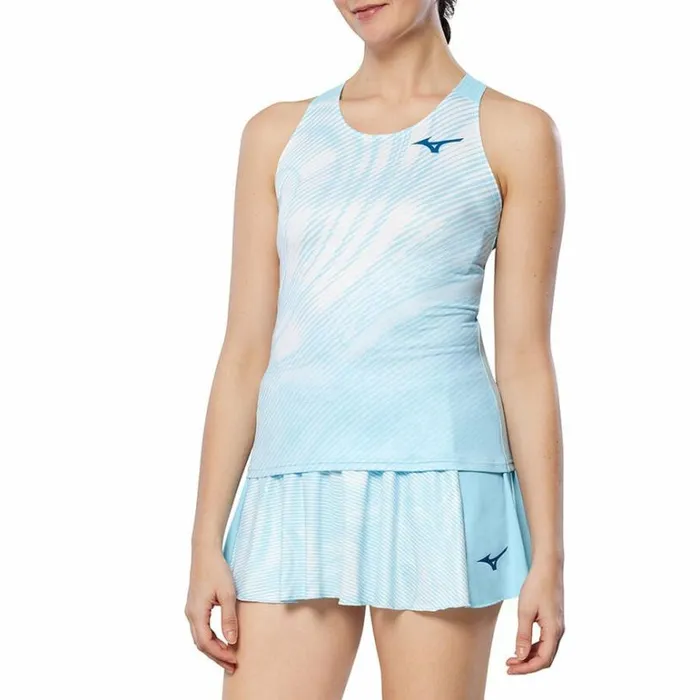 Mizuno Charge Printed Tank Blue Glow Women Tops Mizuno Charge Printed Tank Blue Glow Women Tops