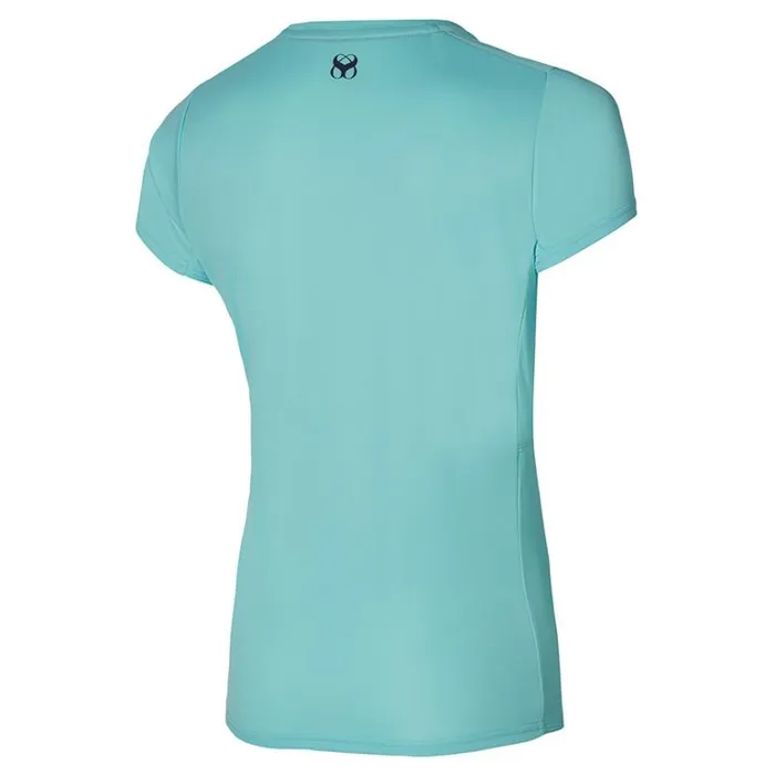 Mizuno Mizuno Two Loop 88 Tee Tanager Turquoise Women Tops Mizuno Mizuno Two Loop 88 Tee Tanager Turquoise Women Tops
