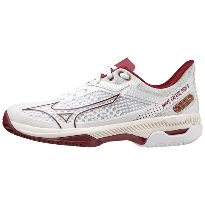 Mizuno Wave Exceed Tour 5 CC Whitecabernetpapyrus Women Tennis