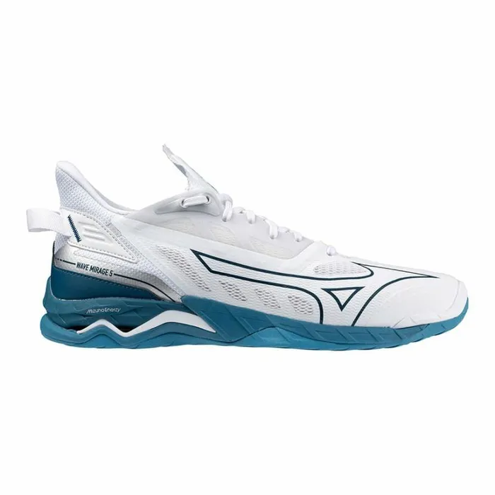 Mizuno WAVE MIRAGE 5 Whitesailorbluesilver Women Handball Mizuno WAVE MIRAGE 5 Whitesailorbluesilver Women Handball