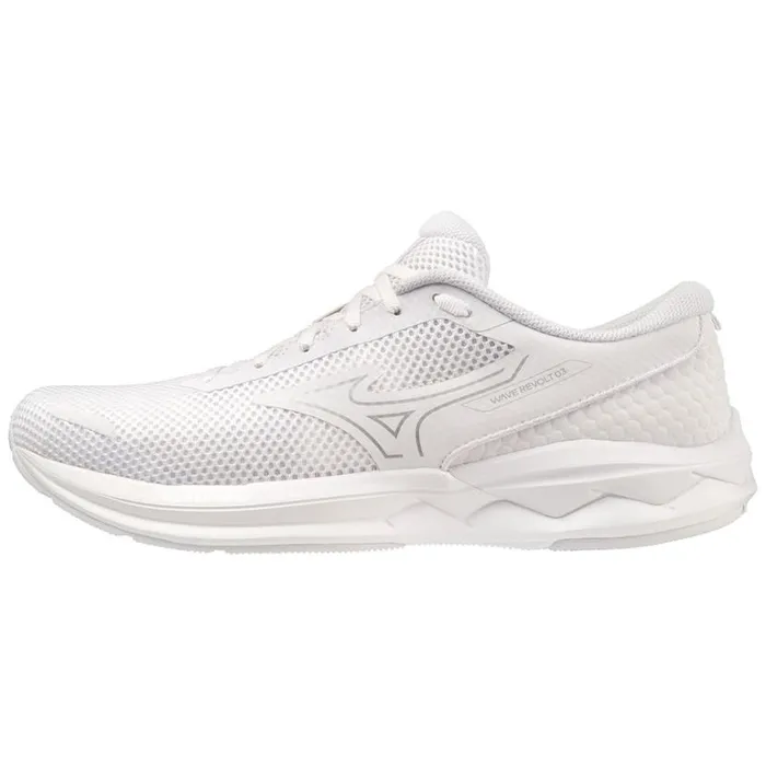 Mizuno WAVE REVOLT 3 Whitesilverwhite Women Running