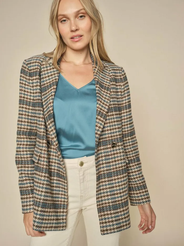 MOS MOSH Blazers Women MMCelby Louie Blazer Storm Blue MOS MOSH Blazers Women MMCelby Louie Blazer Storm Blue