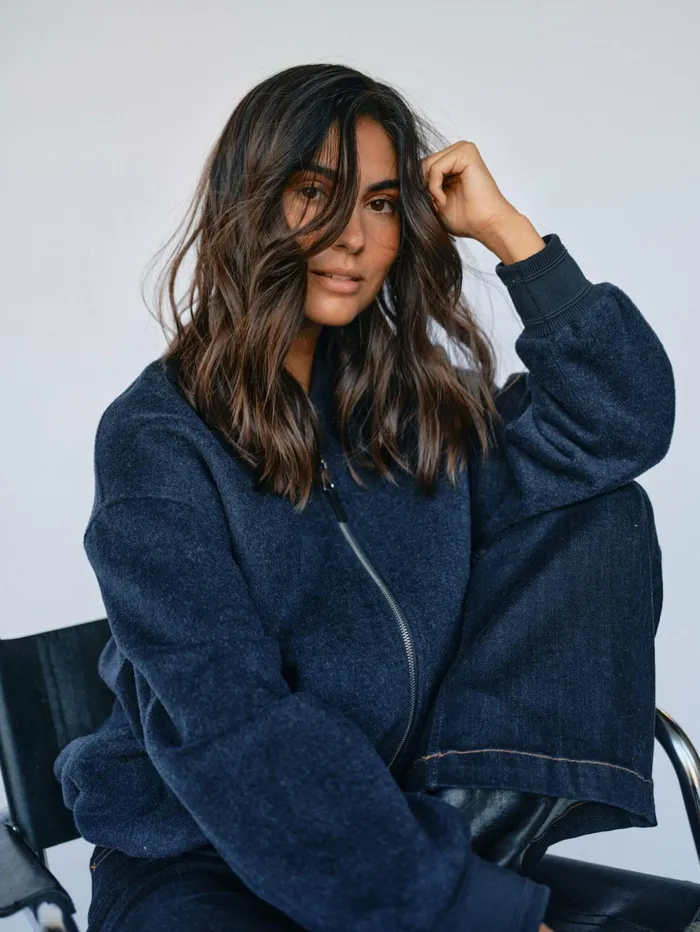 MOS MOSH Jackets and Coats Women MMDumont Bomber Wool Jacket Salute Navy