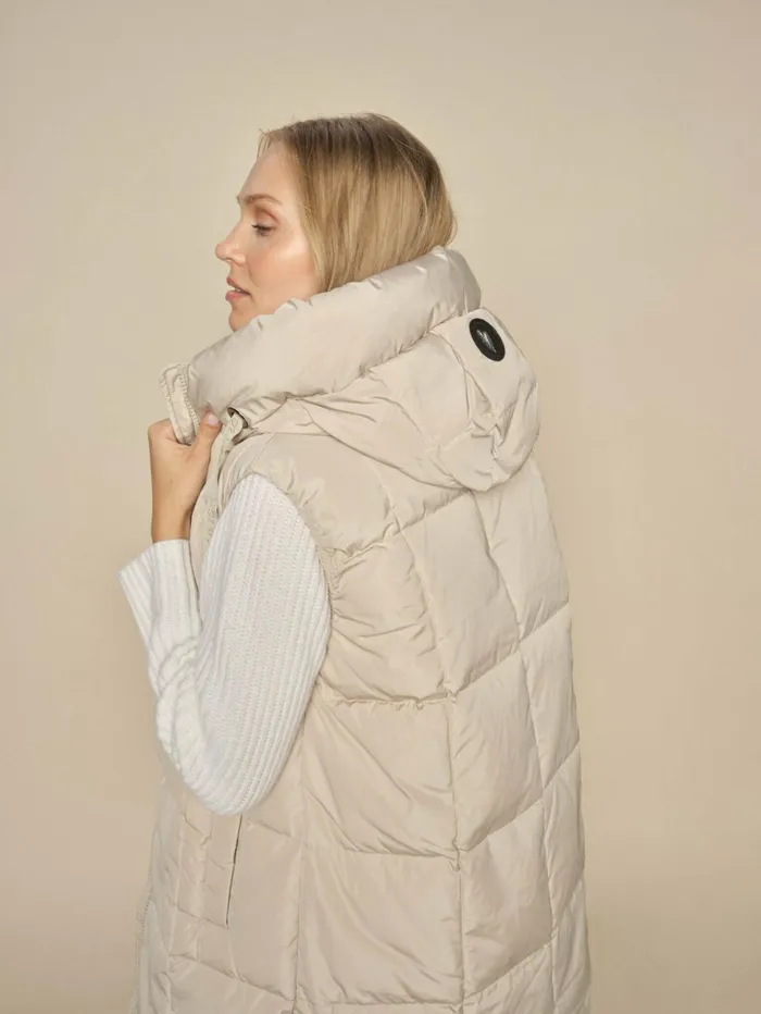 MOS MOSH Jackets and Coats Women MMNova Square Down Waistcoat Feather Gray MOS MOSH Jackets and Coats Women MMNova Square Down Waistcoat Feather Gray