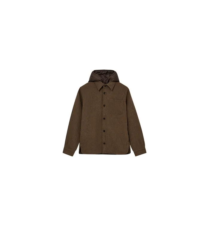 MOS MOSH Jackets Men MMGCompton Twill Hood Jacket Brown Latte MOS MOSH Jackets Men MMGCompton Twill Hood Jacket Brown Latte