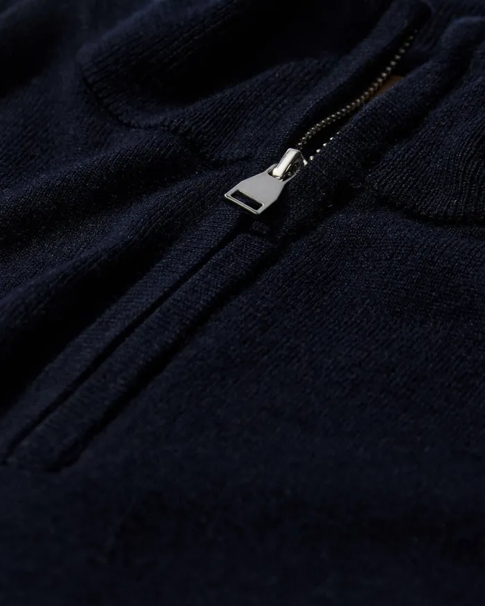 MOS MOSH Knits Men MMGAdam Soft Zip Turtle Neck Knit Navy MOS MOSH Knits Men MMGAdam Soft Zip Turtle Neck Knit Navy