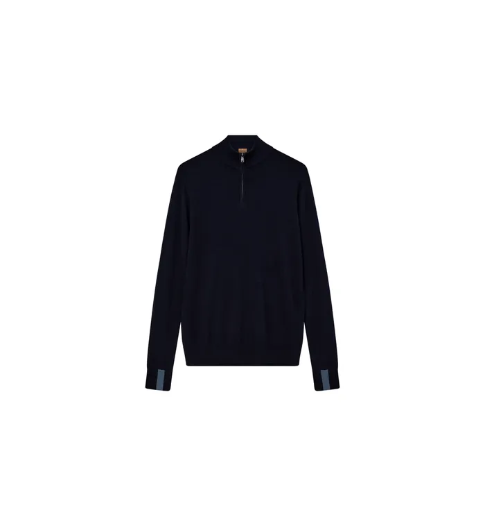MOS MOSH Knits Men MMGAdam Soft Zip Turtle Neck Knit Navy MOS MOSH Knits Men MMGAdam Soft Zip Turtle Neck Knit Navy