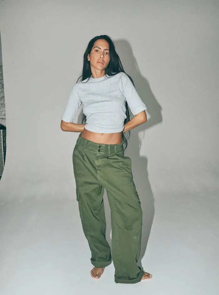 MOS MOSH Tees Women MMHHug Rib Tee 8211 HEYANNO Grey Melange MOS MOSH Tees Women MMHHug Rib Tee 8211 HEYANNO Grey Melange