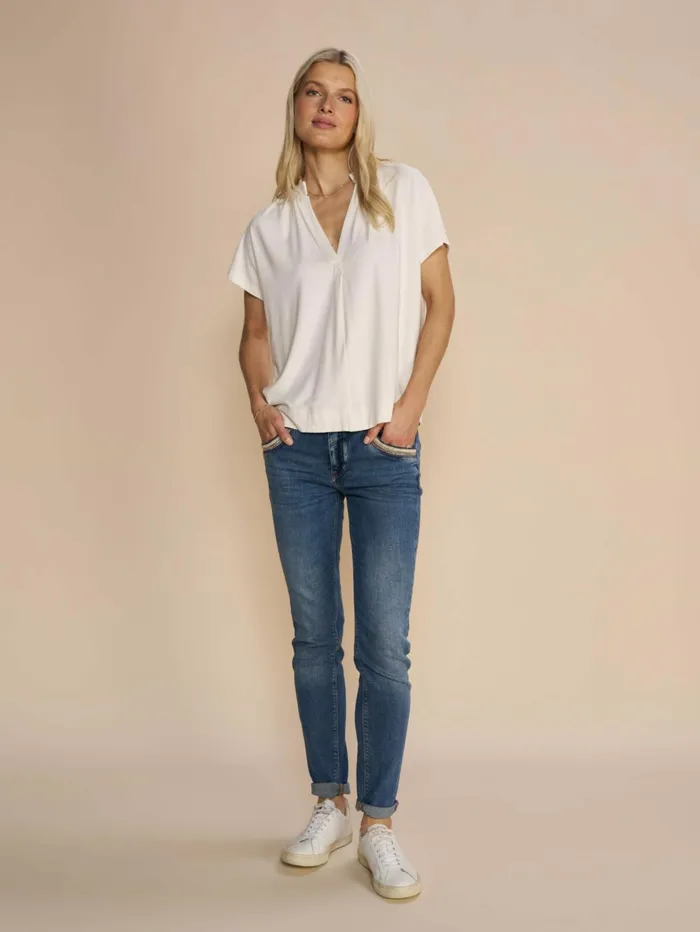MOS MOSH Tees Women MMShira Tee Ecru MOS MOSH Tees Women MMShira Tee Ecru