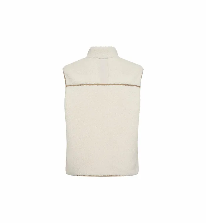 MOS MOSH Waistcoats Women MMRowe Teddy Waistcoat Ecru MOS MOSH Waistcoats Women MMRowe Teddy Waistcoat Ecru