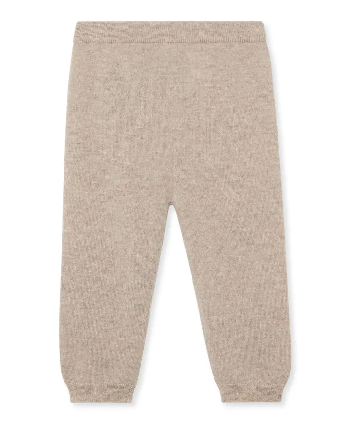 NPeal Baby Children Bear Pocket Cashmere Leggings Light Oatmeal Brown