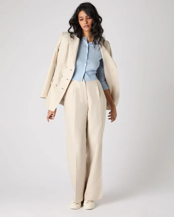 NPeal Cardigans Women Darcie Superfine Cashmere Cropped Cardigan Pale Blue