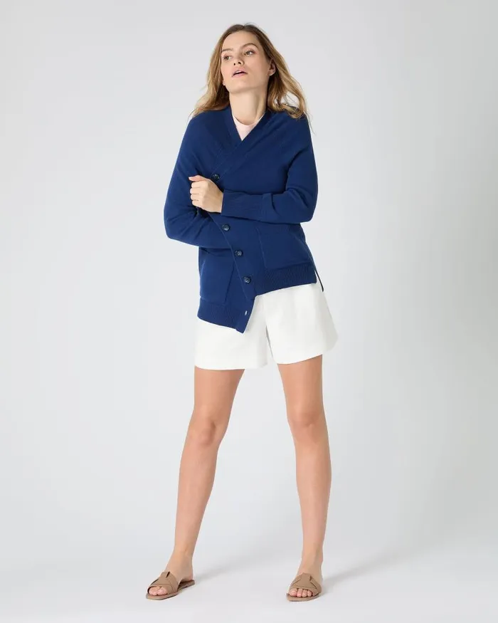 NPeal Cardigans Women Erin Oversized Cashmere Cardigan French Blue