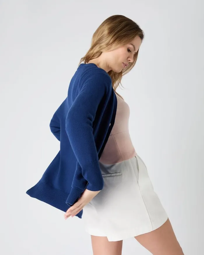 NPeal Cardigans Women Erin Oversized Cashmere Cardigan French Blue