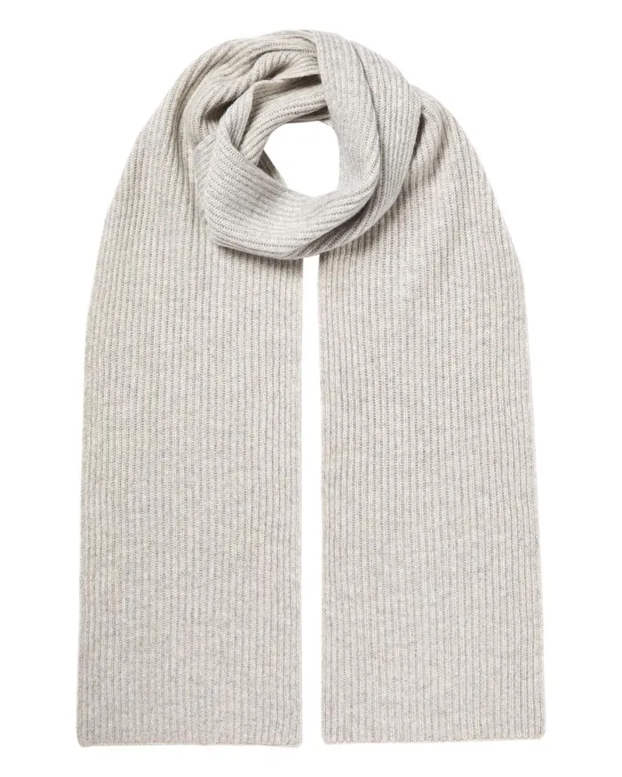NPeal Cashmere Scarves Women Plated Rib Cashmere Scarf Sand Brown