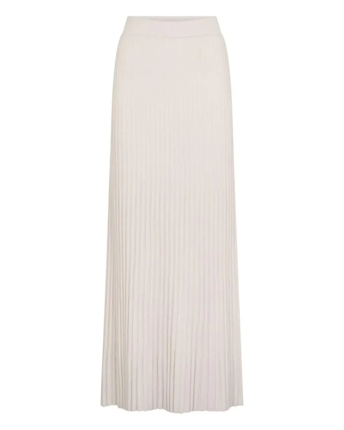 NPeal Dresses and Skirts Women Maxi Rib Cashmere Skirt Frost White