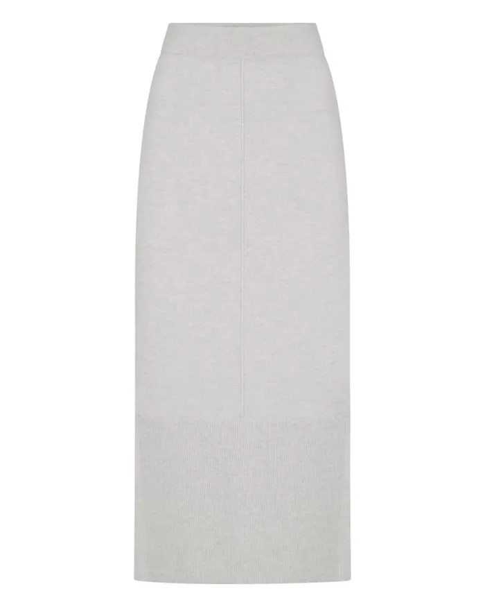 NPeal Dresses and Skirts Women Straight Cashmere Skirt Pebble Grey