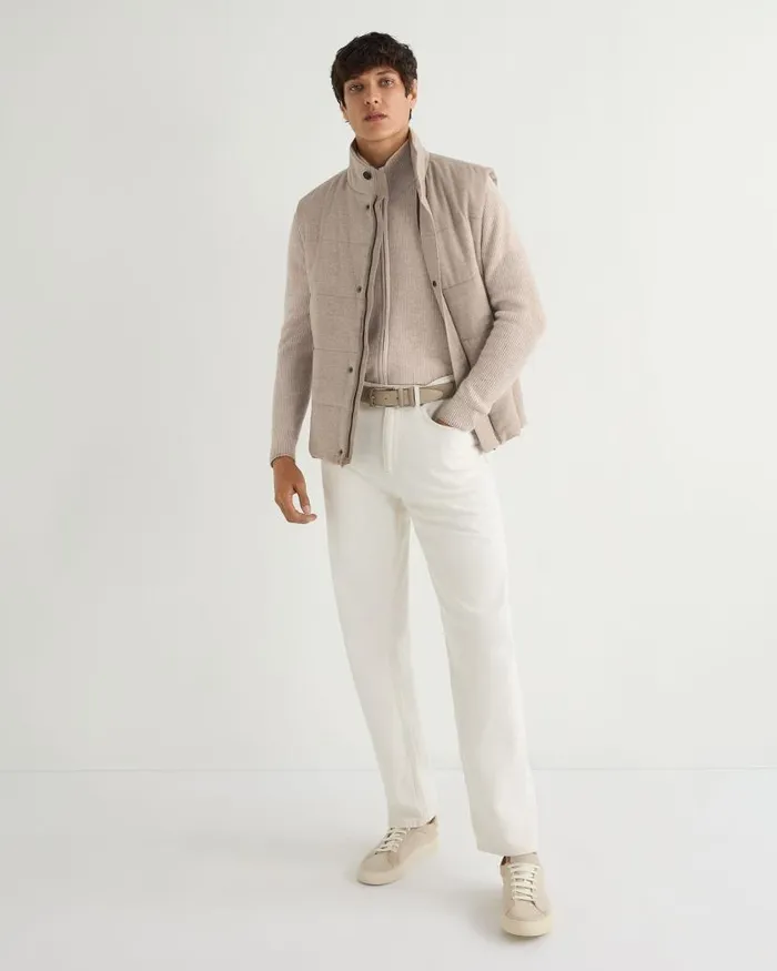NPeal Gilets and Waistcoats Men Vancouver Gilet Beige Brown