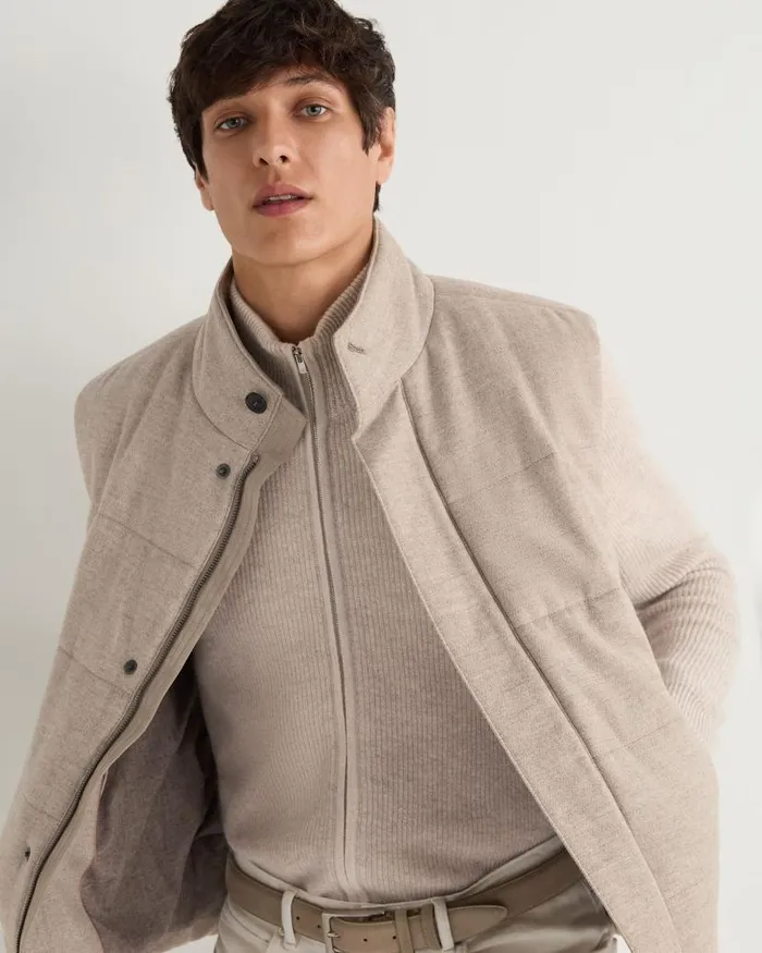 NPeal Gilets and Waistcoats Men Vancouver Gilet Beige Brown