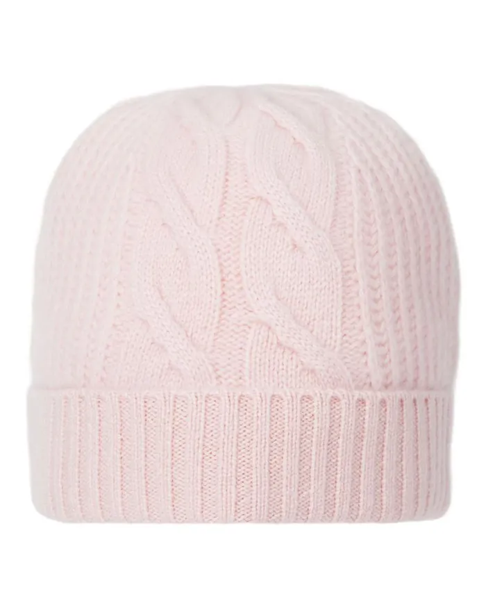 NPeal Hats Women Cable Rib Cashmere Hat Quartz Pink
