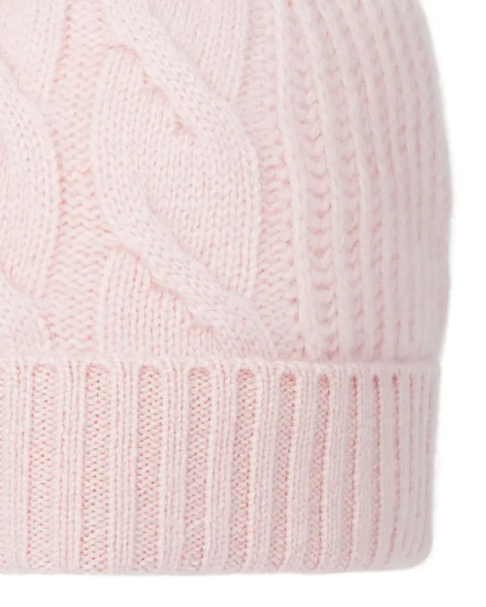 NPeal Hats Women Cable Rib Cashmere Hat Quartz Pink