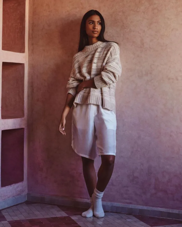 NPeal Jumpers Women Stitch Jumper Beige Brown