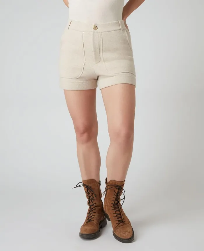NPeal Leggings and Trousers Women Safari Short Ecru White