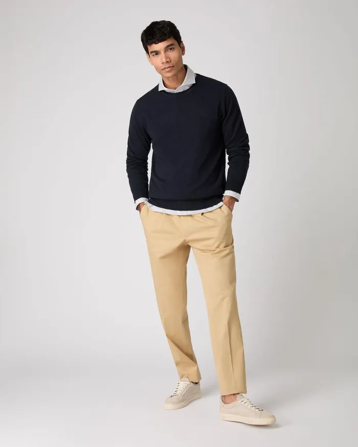 NPeal Polos and Tshirts Men Antibes Cotton Cashmere Polo Shirt Light Grey