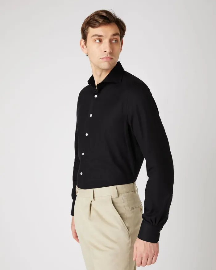 NPeal Shirts Men Cashmere Touch Shirt Navy Blue
