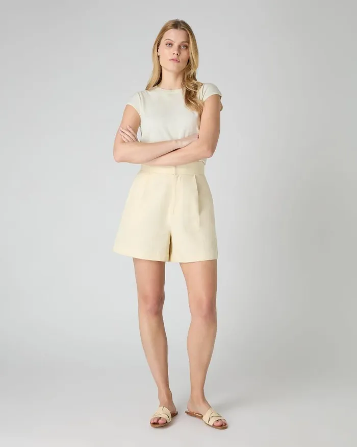 NPeal Tops and Tshirts Women Cotton Cashmere Silk Top New Ivory White