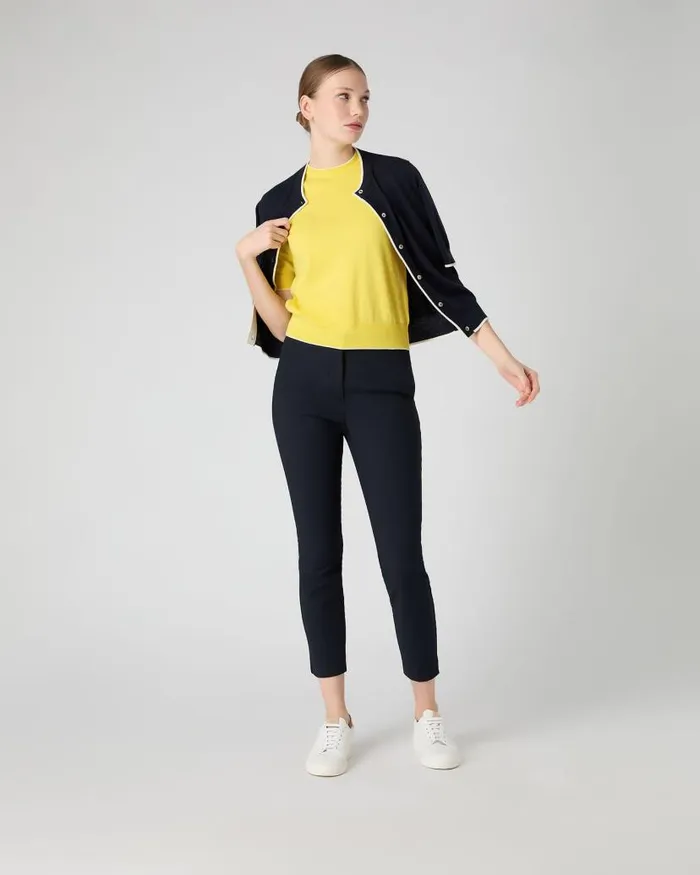 NPeal Tops and Tshirts Women Cotton Cashmere TShirt Sunshine Yellow
