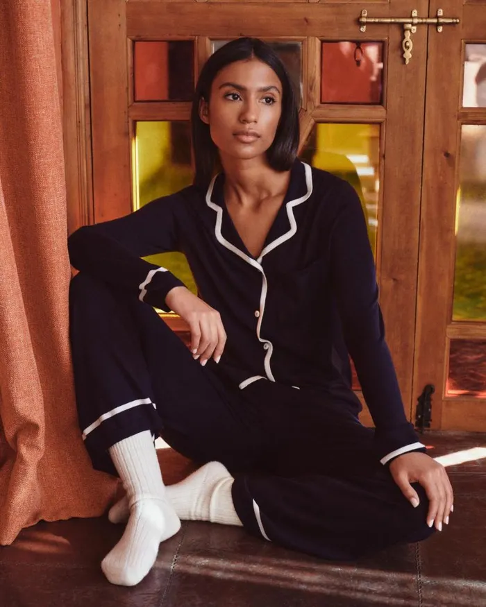 NPeal Tops and Tshirts Women Pyjama Top Navy Blue