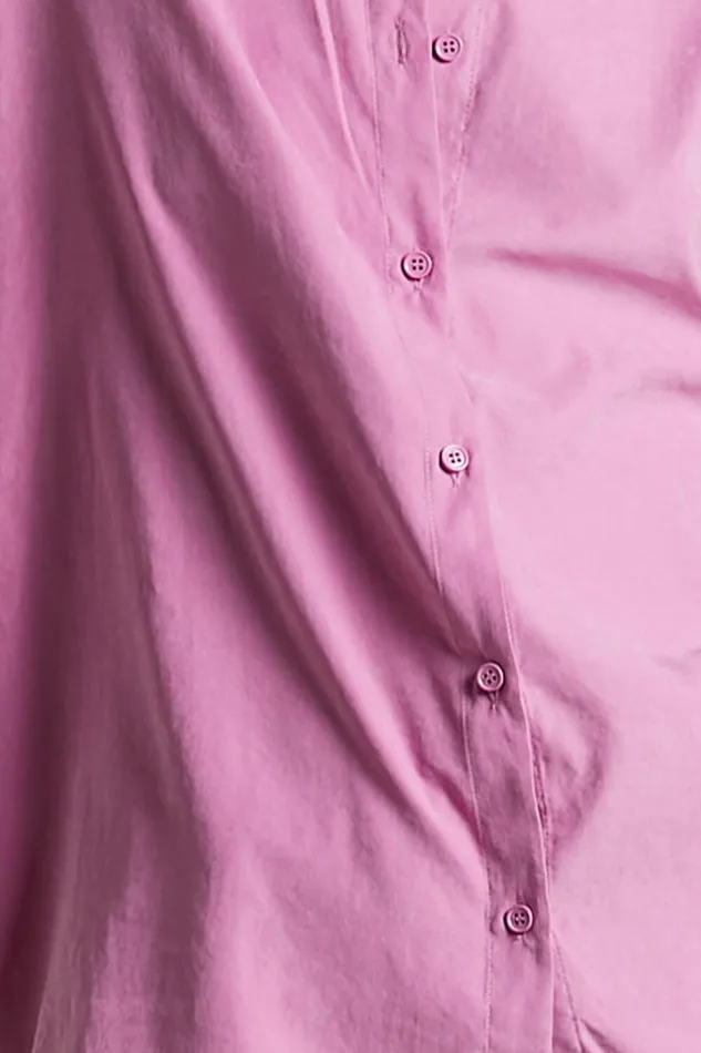 Niobe Shirt 8211 Relaxed Button Up Long Sleeve Shirt In Pink Women Showpo Tops