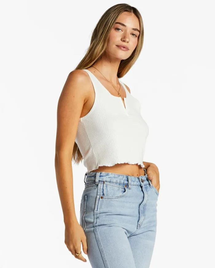 Notch Tank Ribbed Tank Top Salt Crystal Women Billabong Tops