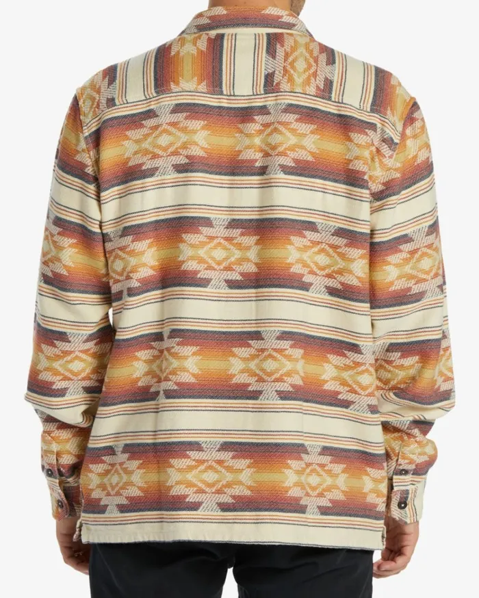 Offshore Jacquard Flannel Long Sleeve Shirt Gold Men Billabong Flannels