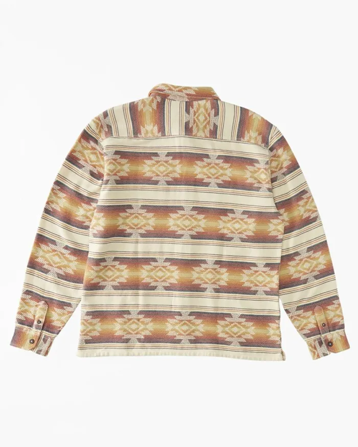 Offshore Jacquard Flannel Long Sleeve Shirt Gold Men Billabong Flannels