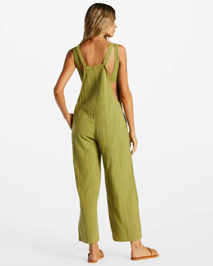 Pacific Time Strappy Jumpsuit Green Eyes Women Billabong Rompers and Jumpsuits