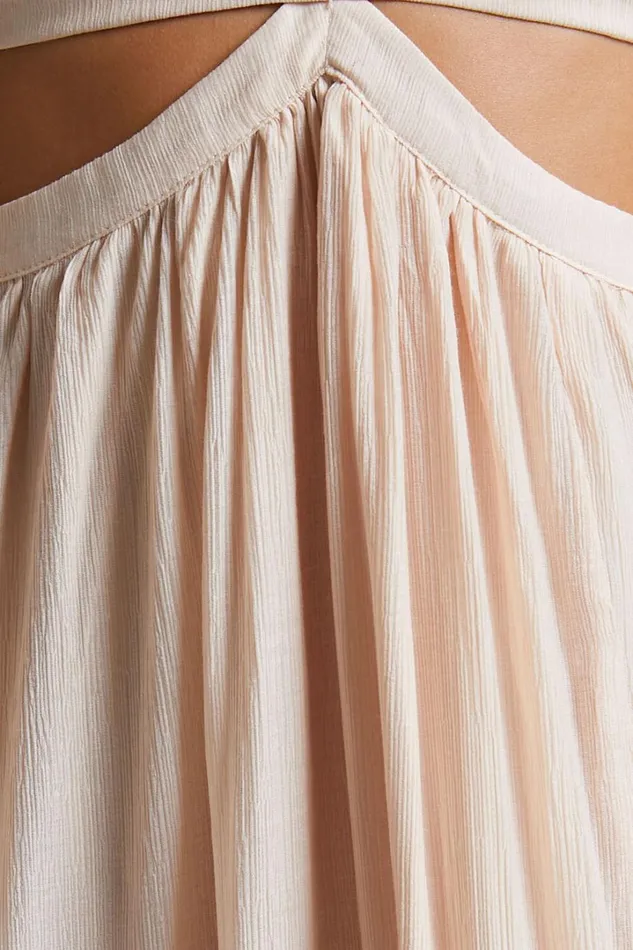Paige Maxi Dress 8211 Side Cut Out Balloon Sleeve Dress In Neutral Women Showpo Curve Clothes