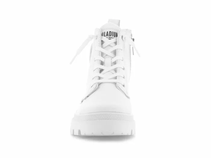 Palladium Pallabase Leather Whiteblack Women Heel Boots