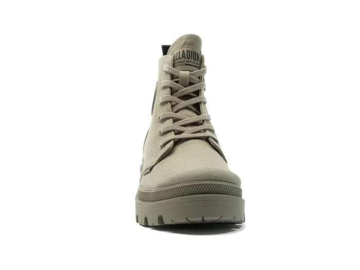 Palladium Pallabase Twill Dusky Green Women Heel Boots