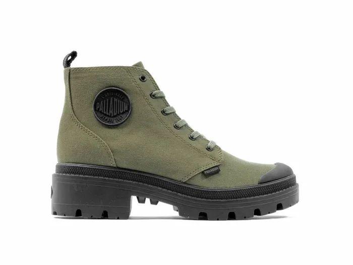 Palladium Pallabase Twill Olive Night Women Boots