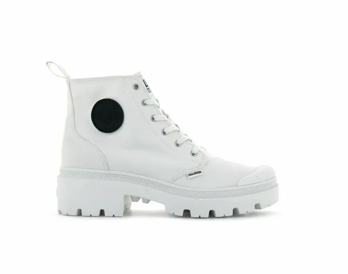 Palladium Pallabase Twill Star White Women Boots