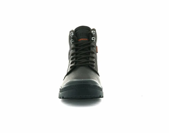 Palladium Pampa Shield Wp Lth Bitter Chocolate Kids Boots